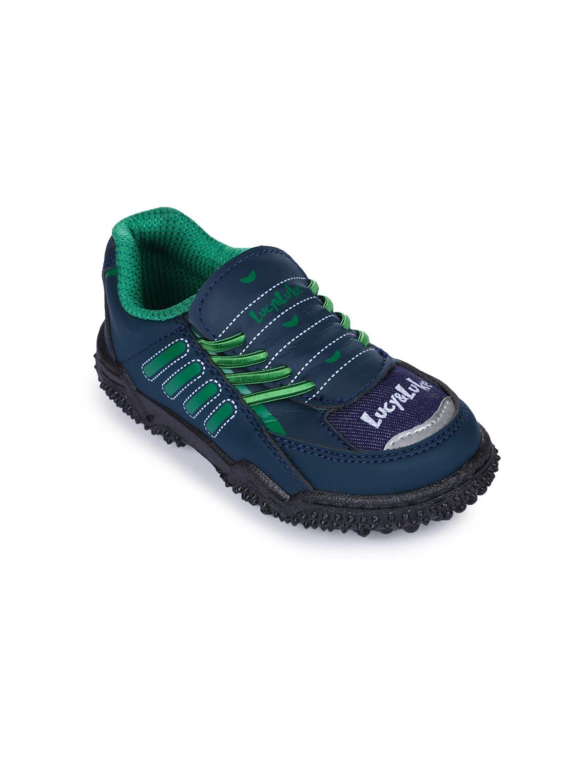 navy blue leatherette sports shoes - 16267570 - Zoom Image - 1