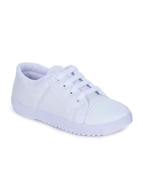 white canvas formal shoe - 16267595 - Standard Image - 1