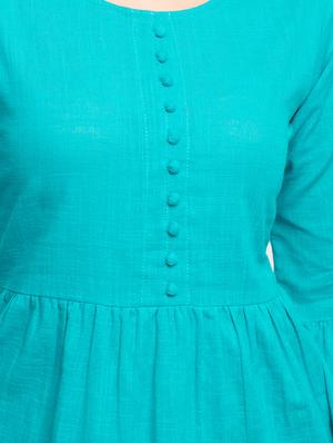 botton detail bell sleeved top - 16269294 - Standard Image - 4