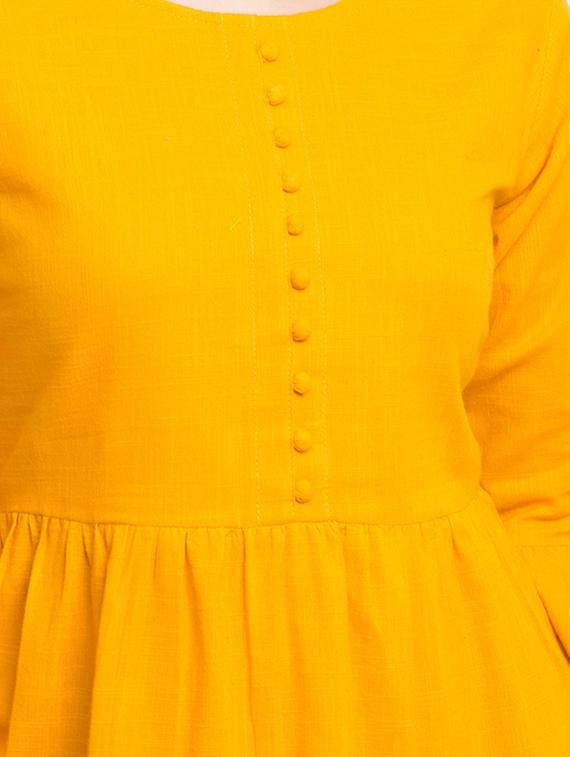 botton detail bell sleeved top - 16269296 - Zoom Image - 4