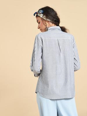 pocket patch striped shirt - 16269387 - Standard Image - 3