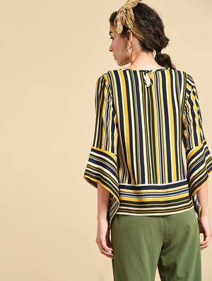 key hole back striped top - 16269393 - Standard Image - 3