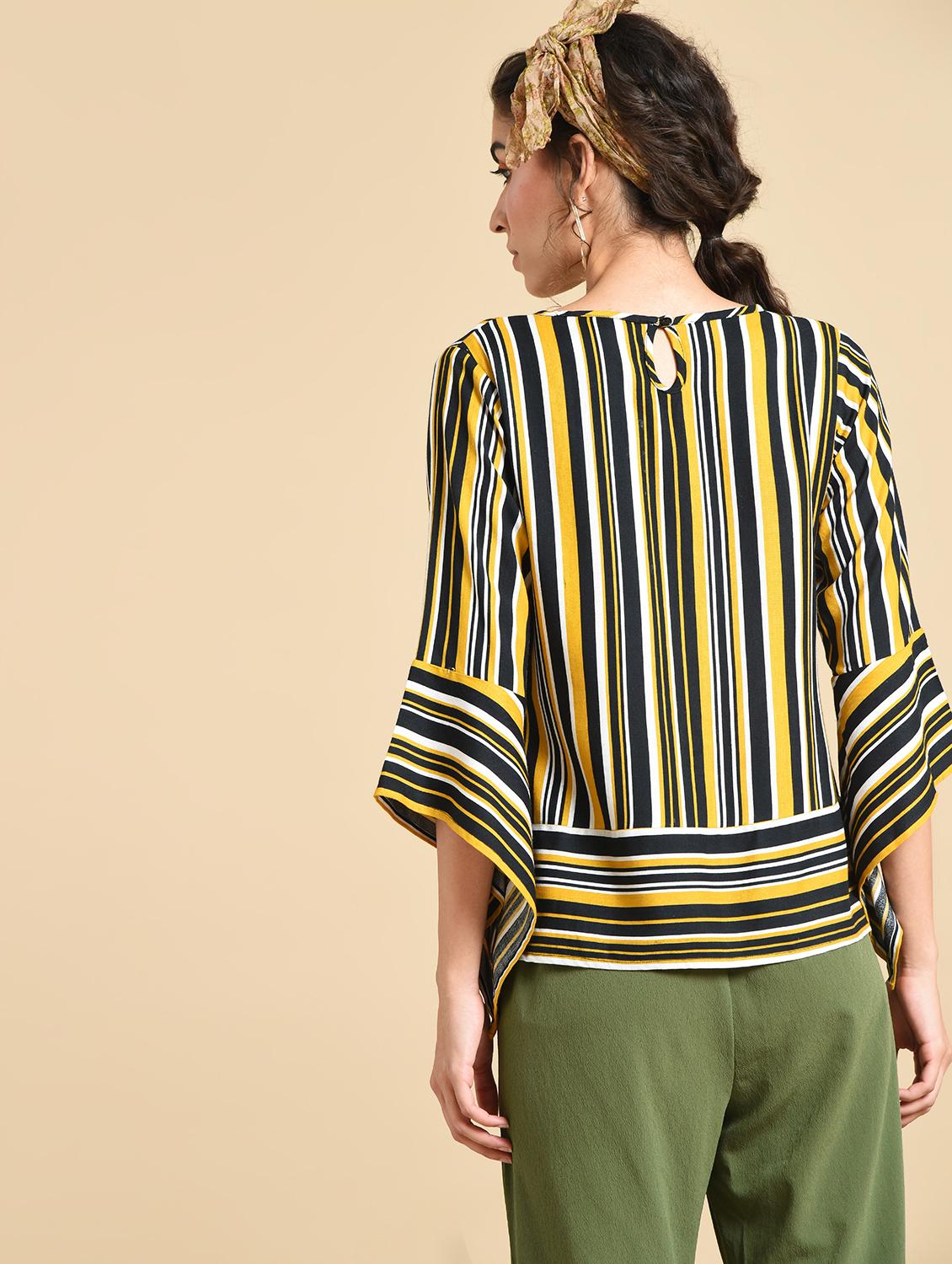 key hole back striped top - 16269393 - Zoom Image - 3