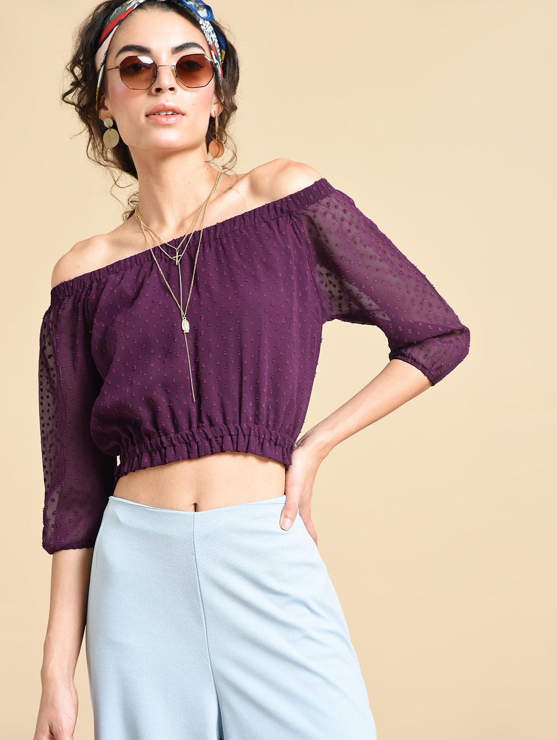 tie knot floral button up top - 16269397 - Zoom Image - 2