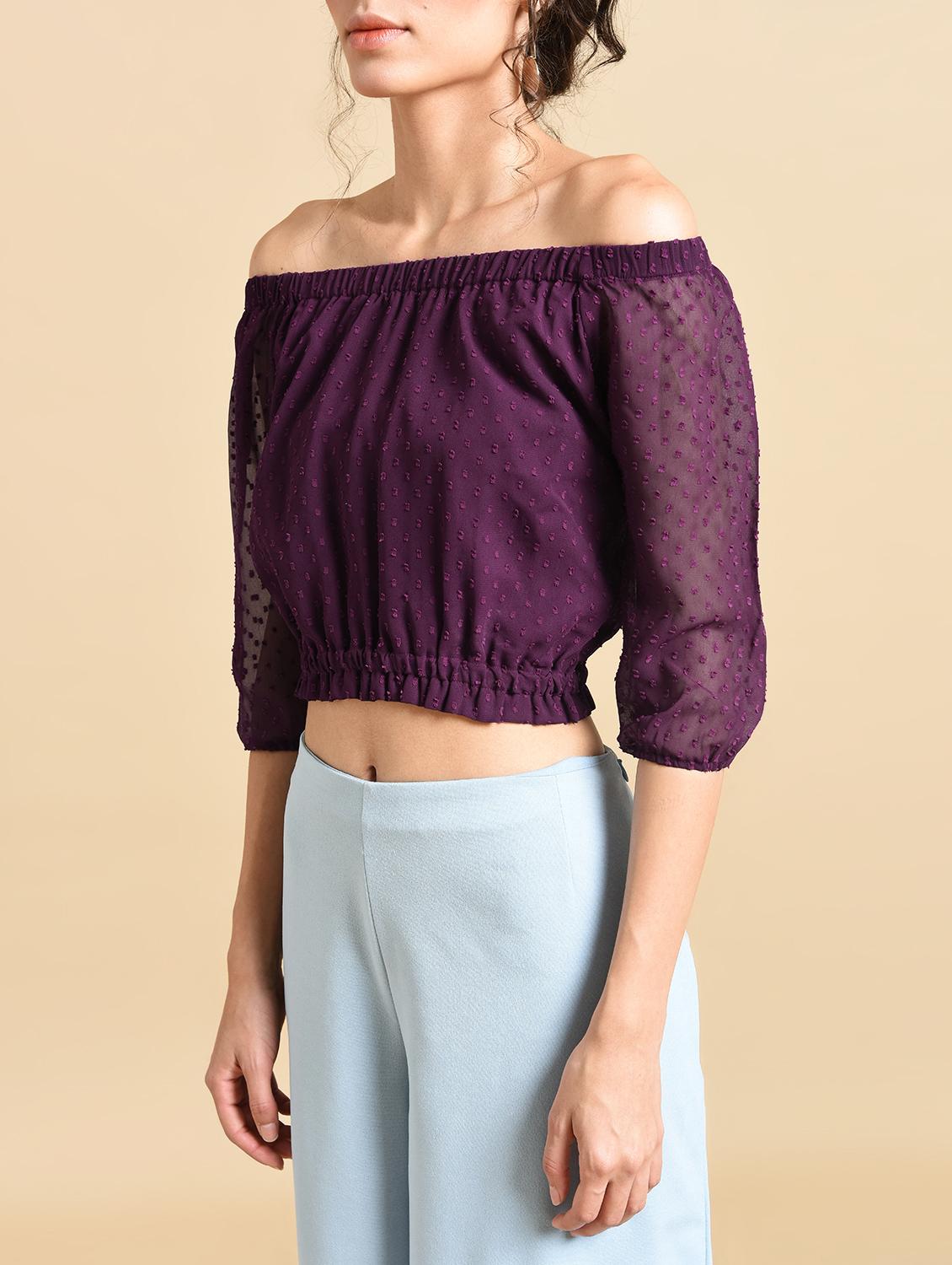 tie knot floral button up top - 16269397 - Zoom Image - 5