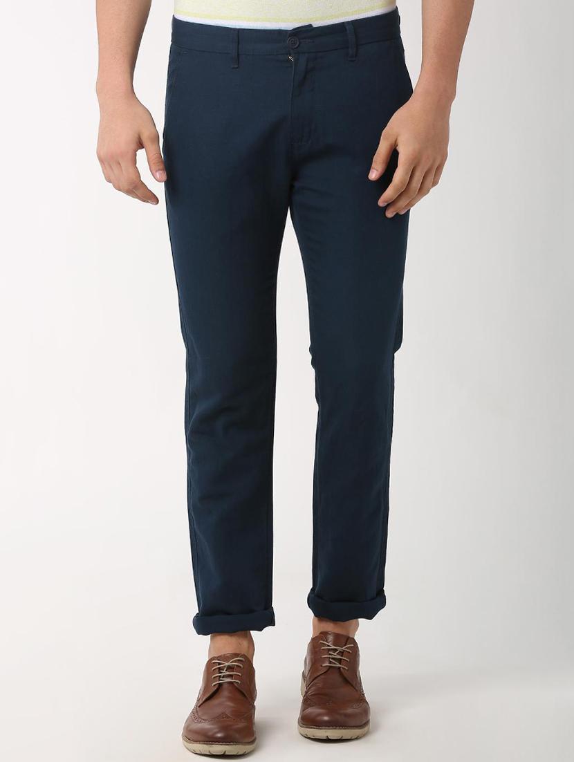 blue solid chinos - 16269683 - Zoom Image - 1