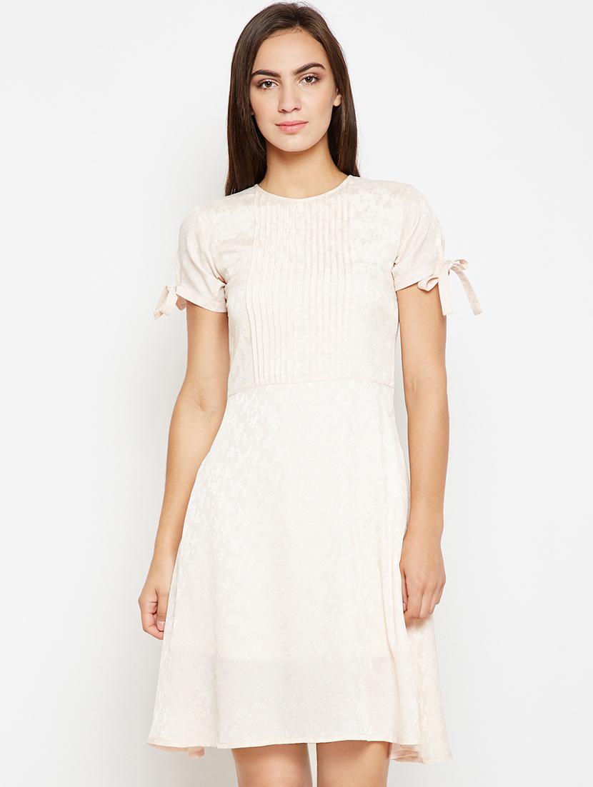 side tie sleeve a line dress - 16269714 - Zoom Image - 1