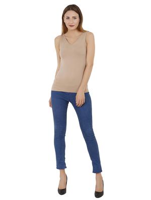 beige solid tank tee - 16269753 - Standard Image - 4