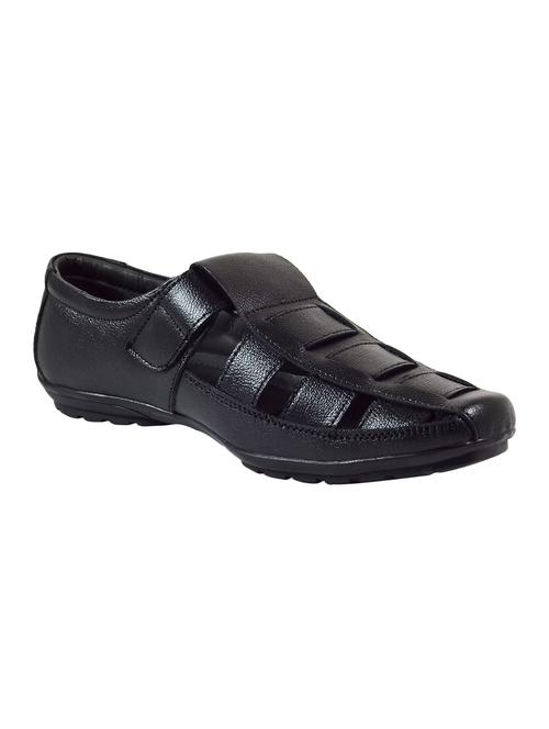 black leather back strap sandals - 16269817 - Standard Image - 1