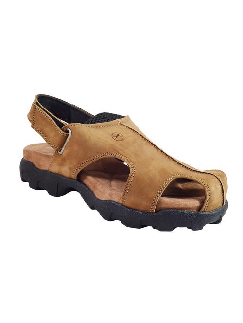 tan leather back strap sandals - 16269824 - Standard Image - 1