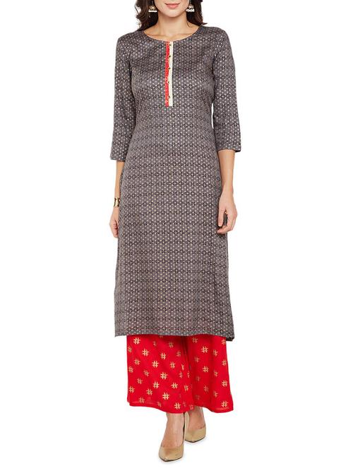 Printed straight kurta - 16270053 - Standard Image - 1