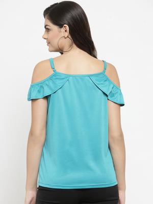 keyhole neck cols shoulder top - 16270189 - Standard Image - 3