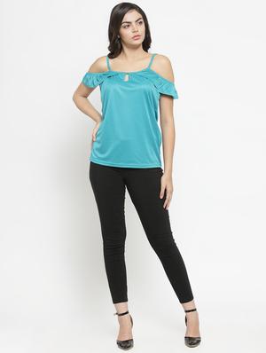 keyhole neck cols shoulder top - 16270189 - Standard Image - 4