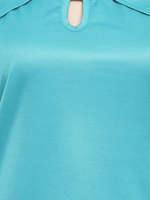 keyhole neck cols shoulder top - 16270189 - Standard Image - 5