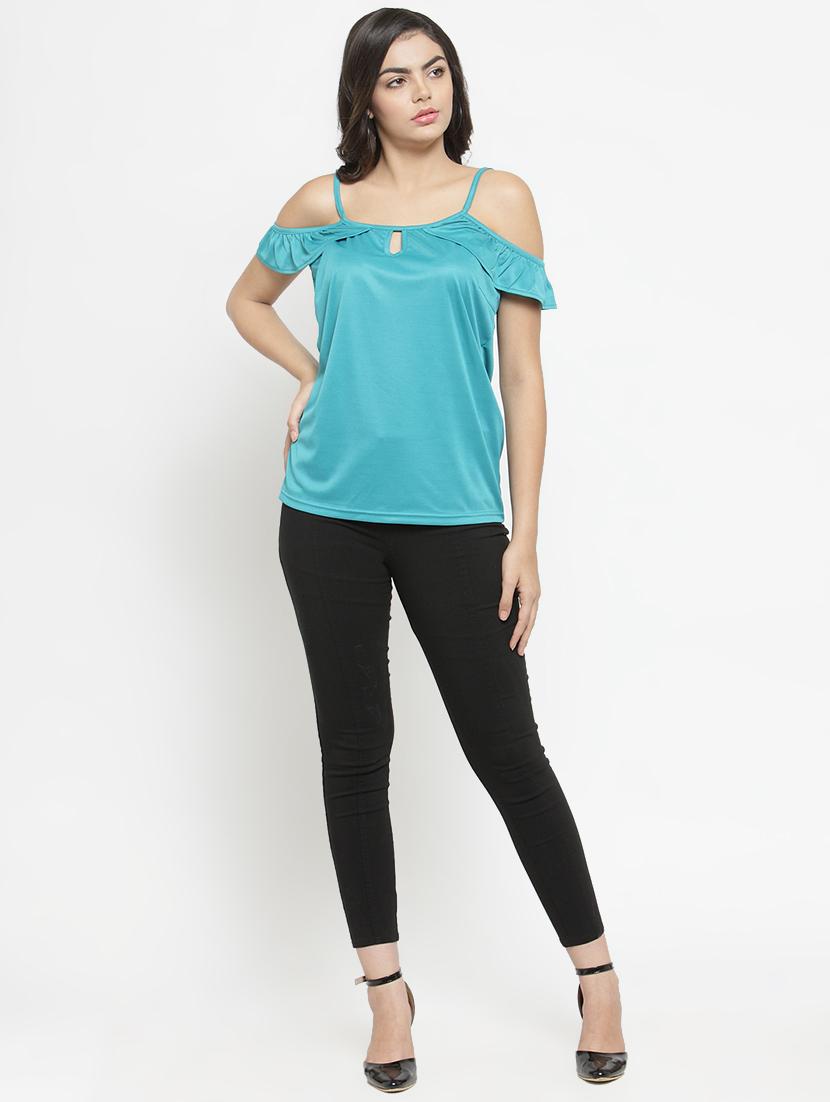 keyhole neck cols shoulder top - 16270189 - Zoom Image - 4