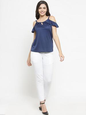 keyhole neck cols shoulder top - 16270190 - Standard Image - 4