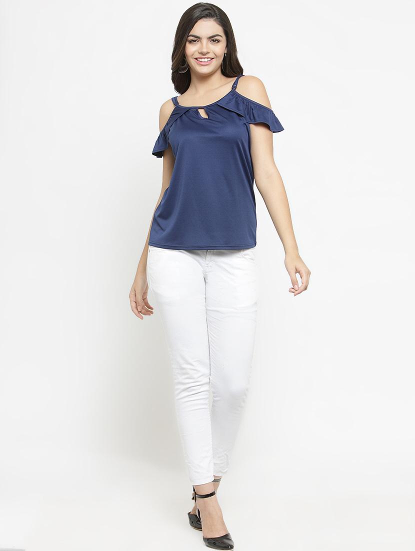 keyhole neck cols shoulder top - 16270190 - Zoom Image - 4