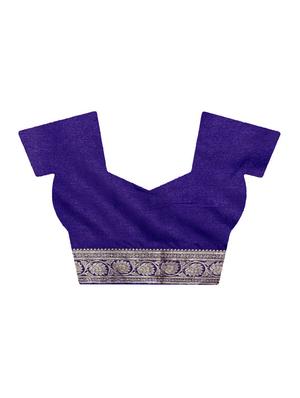 floral zari border banarasi saree with blouse - 16270703 - Standard Image - 4