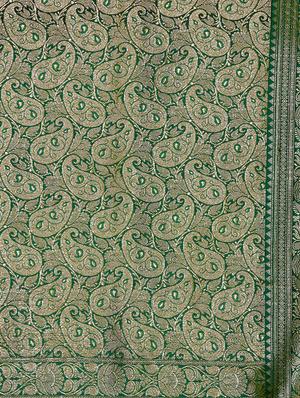 floral zari border banarasi saree with blouse - 16270705 - Standard Image - 5