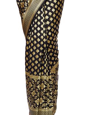 ethnic zari motif banarasi saree with blouse - 16270712 - Standard Image - 3