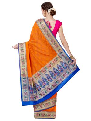 zari border banarasi saree with blouse - 16270714 - Standard Image - 2
