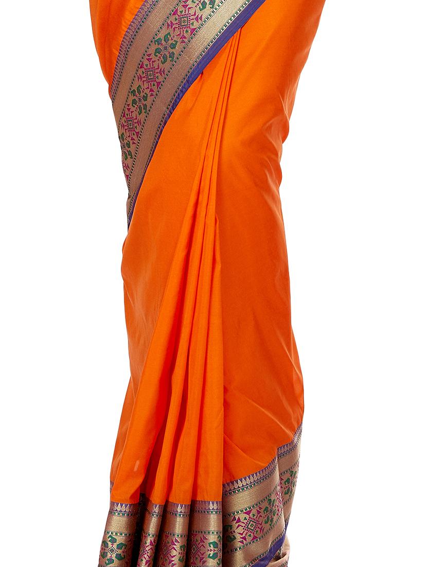 zari border banarasi saree with blouse - 16270714 - Zoom Image - 3