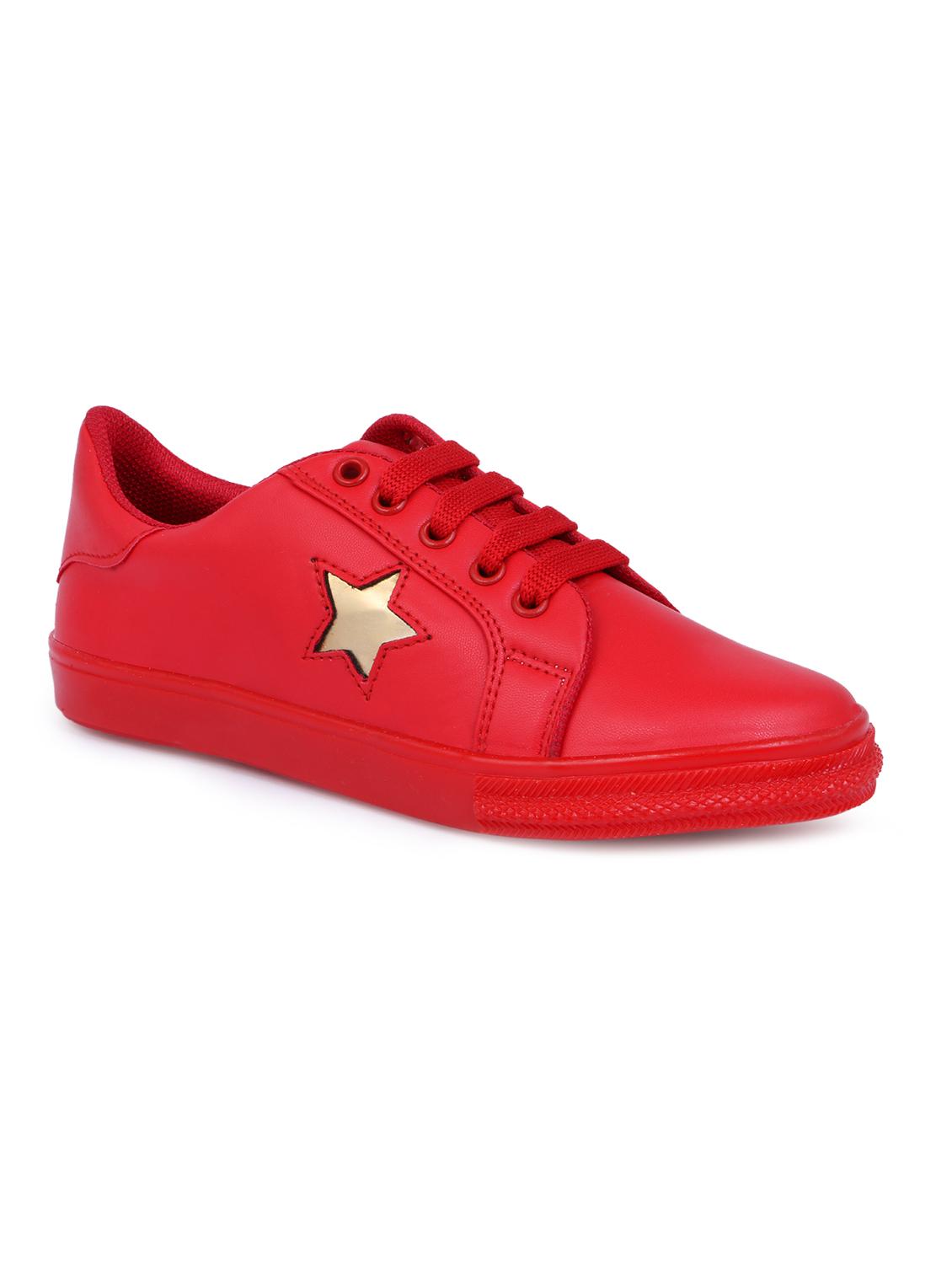 red lace-up sneakers - 16270845 - Zoom Image - 1