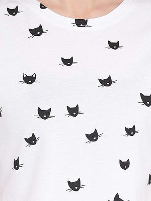 quirky print crew neck tee - 16271179 - Standard Image - 4