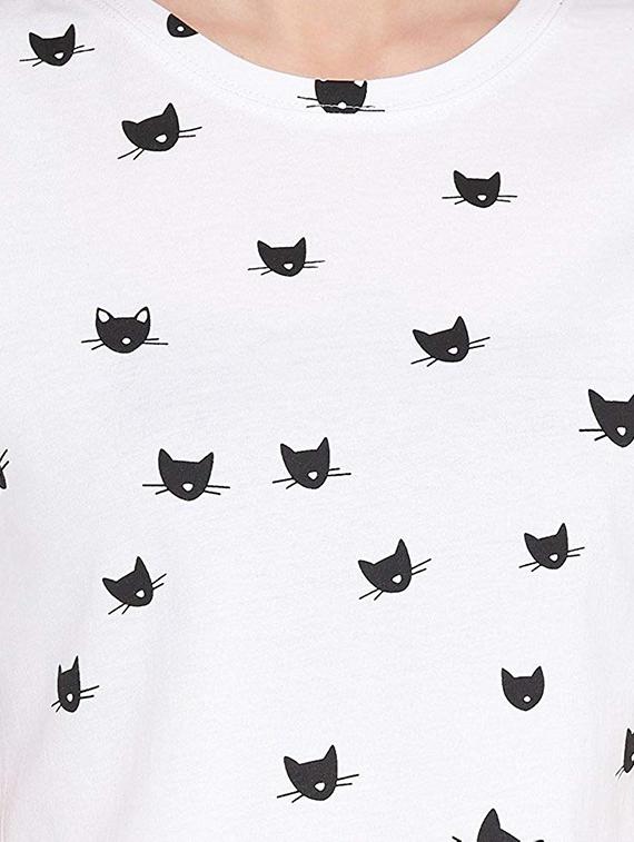 quirky print crew neck tee - 16271179 - Zoom Image - 4