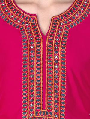 embroidered straight kurta - 16271187 - Standard Image - 4