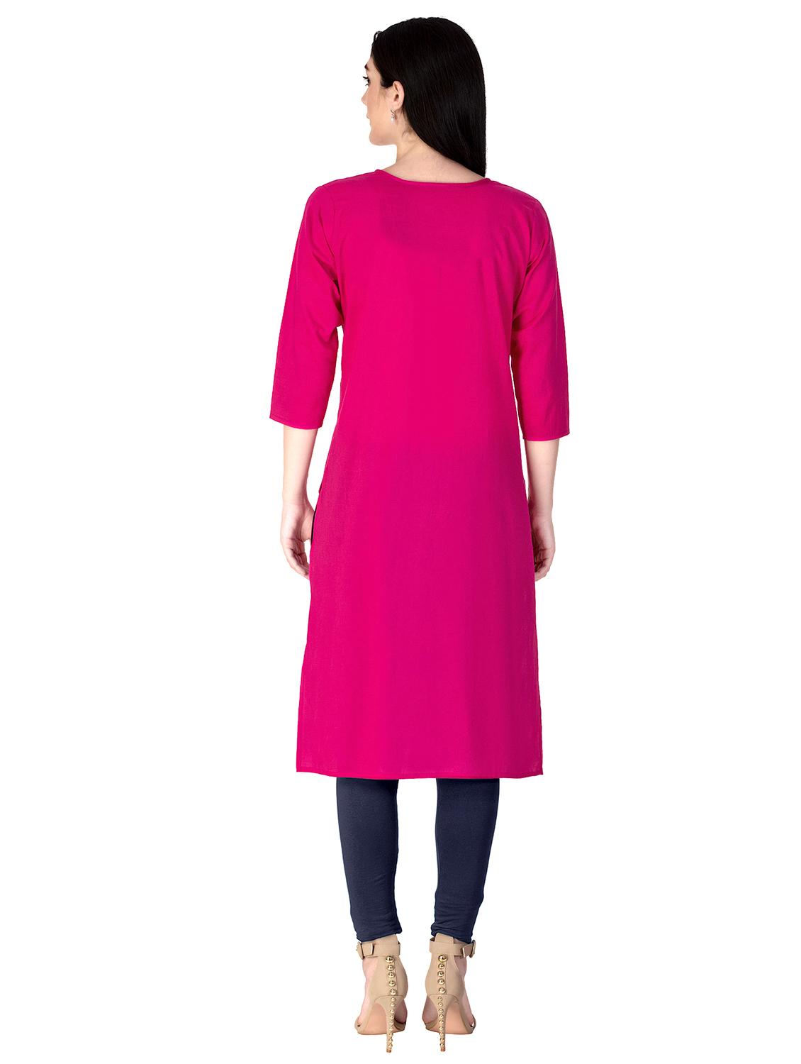 embroidered straight kurta - 16271187 - Zoom Image - 3