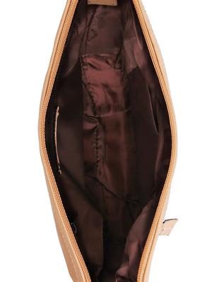 beige leatherette (pu) regular sling bag - 16271780 - Standard Image - 3