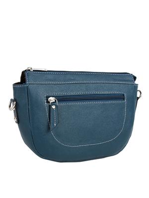 blue leatherette (pu) regular sling bag - 16271781 - Standard Image - 4