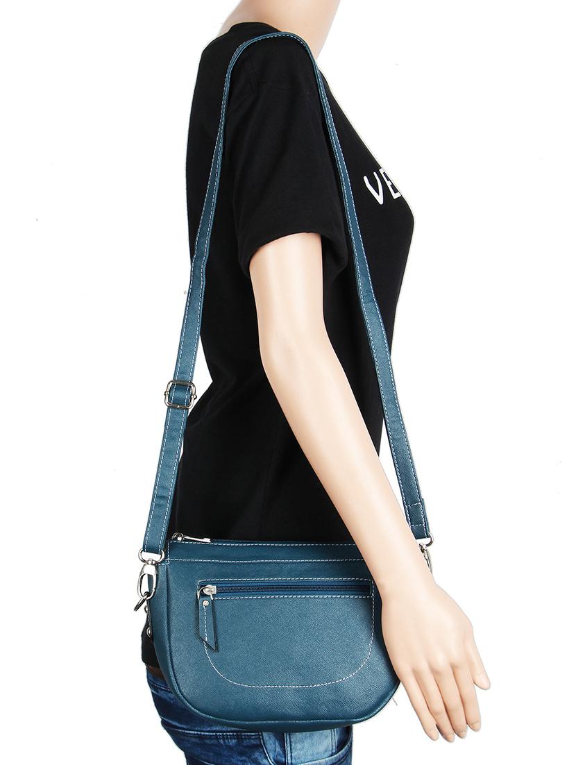 blue leatherette (pu) regular sling bag - 16271781 - Zoom Image - 5