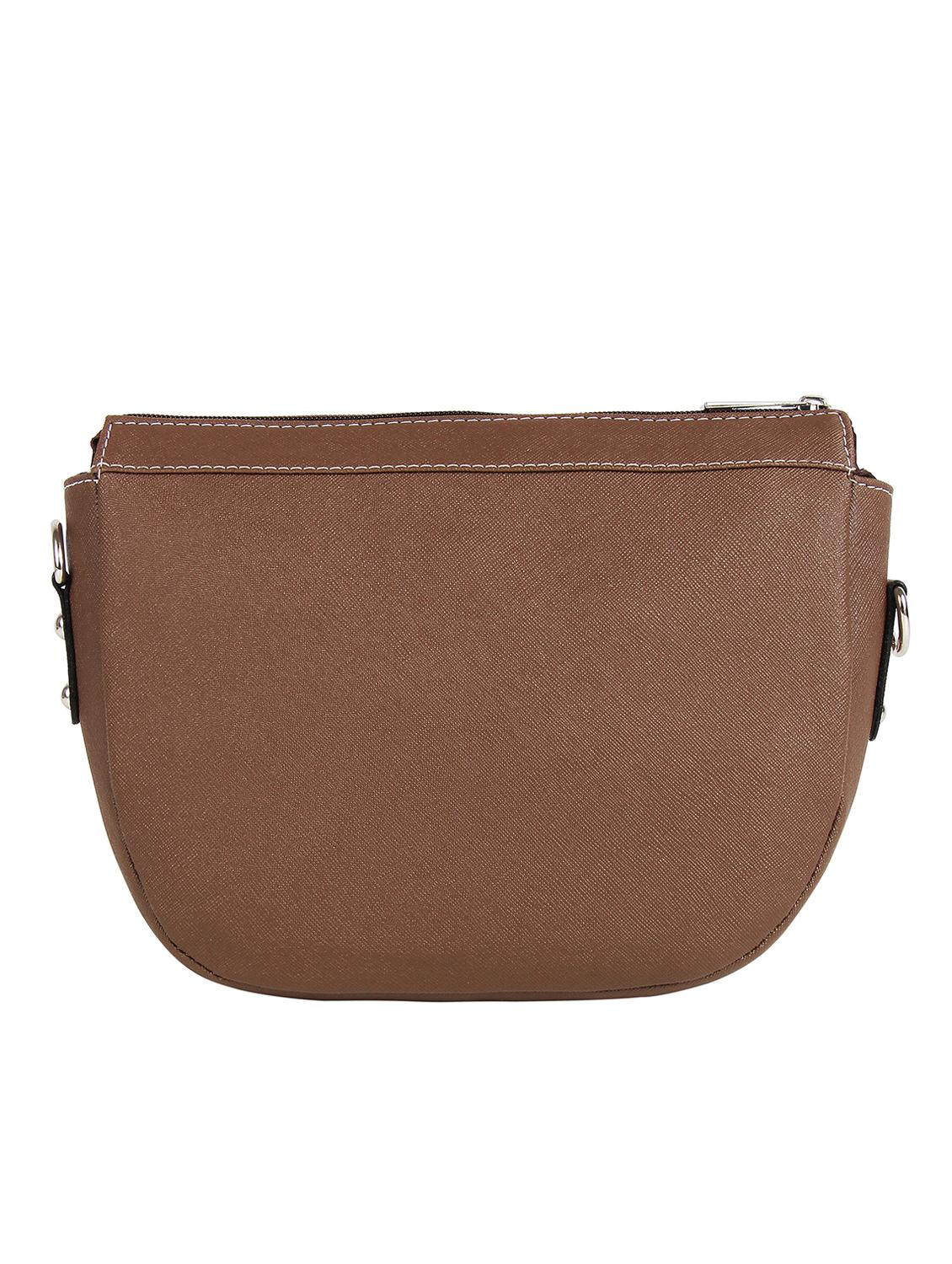 brown leatherette (pu) regular sling bag - 16271782 - Zoom Image - 2