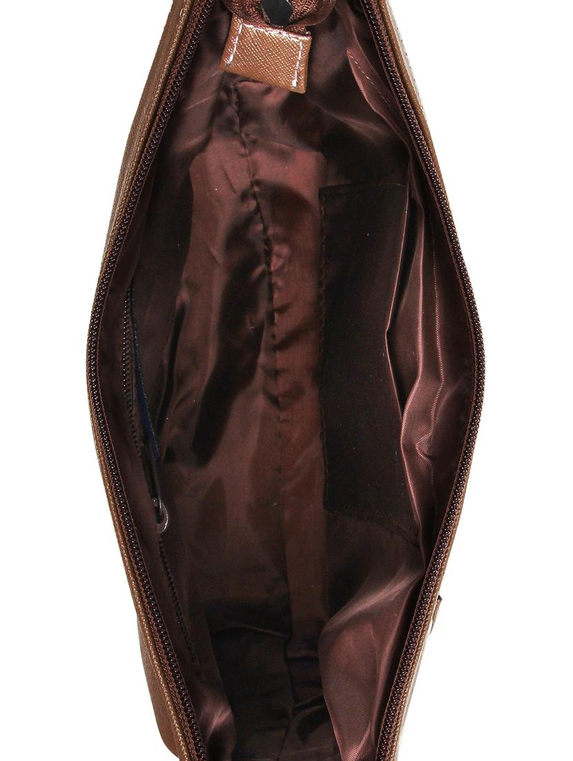 brown leatherette (pu) regular sling bag - 16271782 - Zoom Image - 3