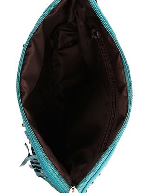 blue leatherette (pu) regular sling bag - 16271784 - Standard Image - 3