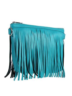 blue leatherette (pu) regular sling bag - 16271784 - Standard Image - 4