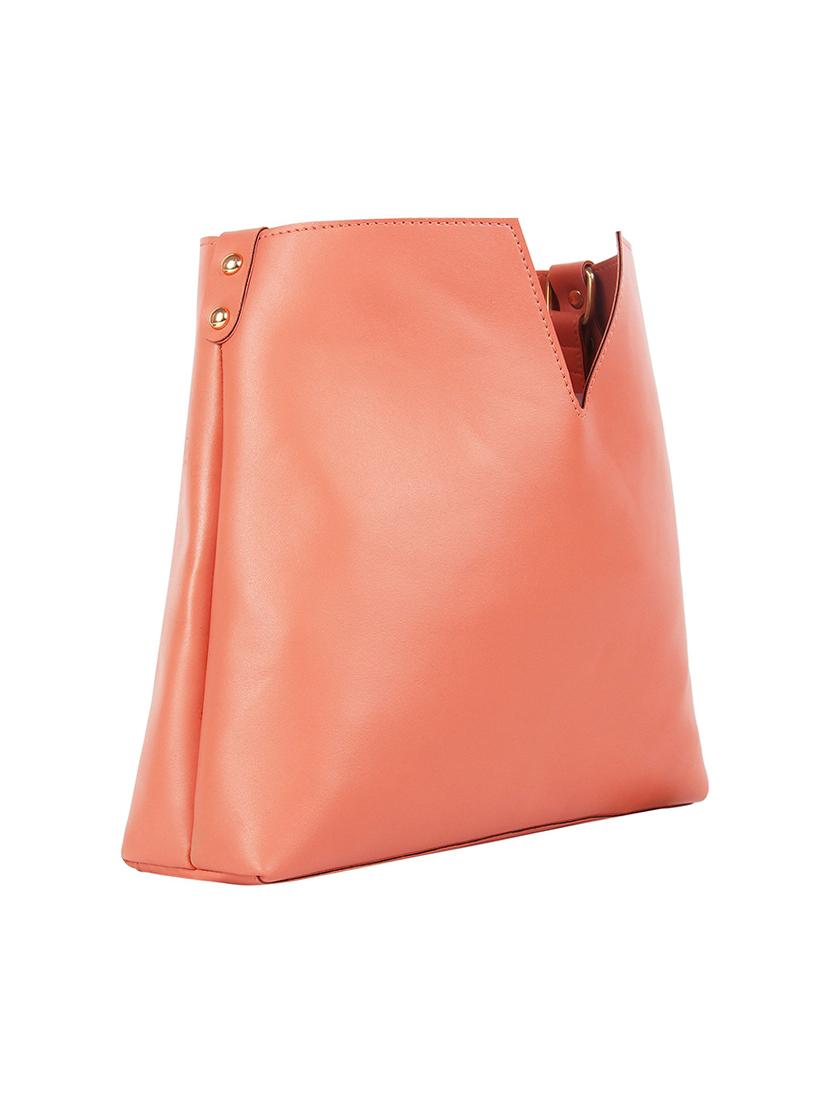 pink leatherette (pu) regular sling bag combo - 16271817 - Zoom Image - 4