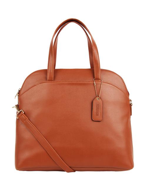 tan leatherette (pu) regular handbag - 16271842 - Standard Image - 1