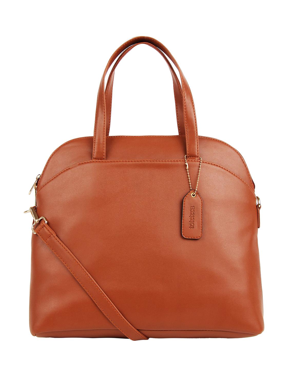 tan leatherette (pu) regular handbag - 16271842 - Zoom Image - 1