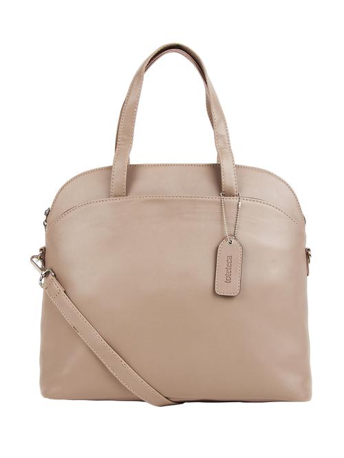 beige leatherette (pu) regular handbag - 16271843 - Standard Image - 1