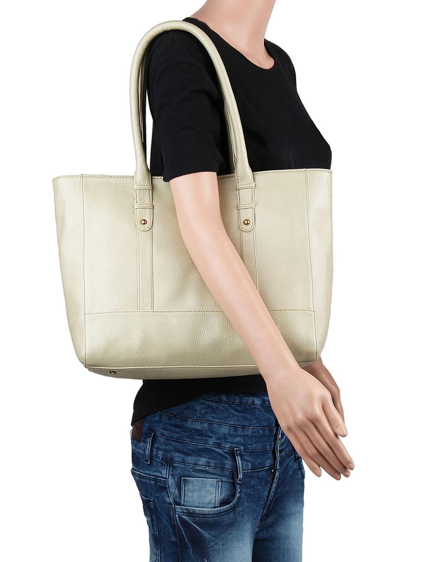 gold leatherette (pu) regular handbag - 16271873 - Zoom Image - 5