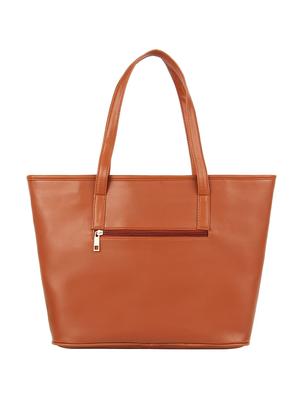 tan leatherette (pu) regular handbag - 16271893 - Standard Image - 2
