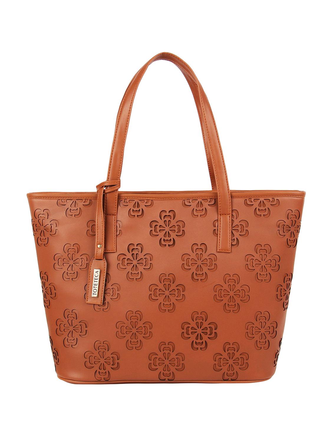 tan leatherette (pu) regular handbag - 16271893 - Zoom Image - 1