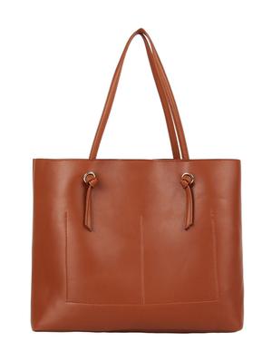 tan leatherette (pu) regular handbag - 16271926 - Standard Image - 2