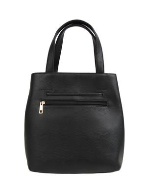 black leatherette (pu) regular handbag - 16271977 - Standard Image - 2