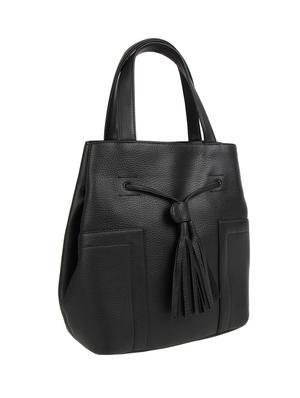 black leatherette (pu) regular handbag - 16271977 - Standard Image - 4