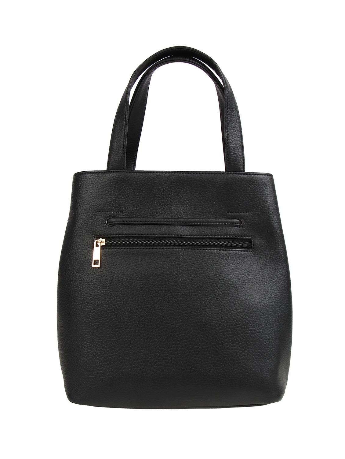 black leatherette (pu) regular handbag - 16271977 - Zoom Image - 2
