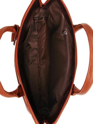 tan leatherette (pu) laptop bag - 16271990 - Standard Image - 3
